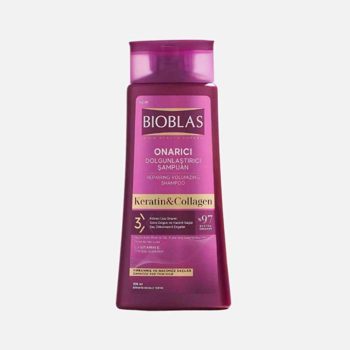 Bioblas Keratin + Collagen Shampoo 360ml - Image 3